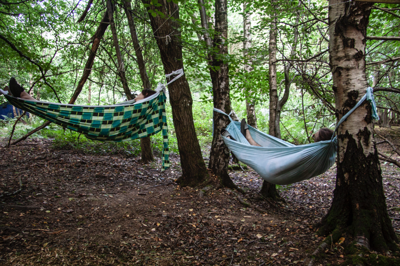 Festival hammocks at Chin Up 2018. Photo by Joshua Jolly