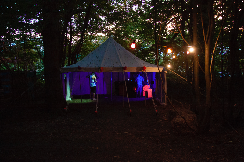 The DJ tent at Chin Up 2018. Photo by Jaz Farndon