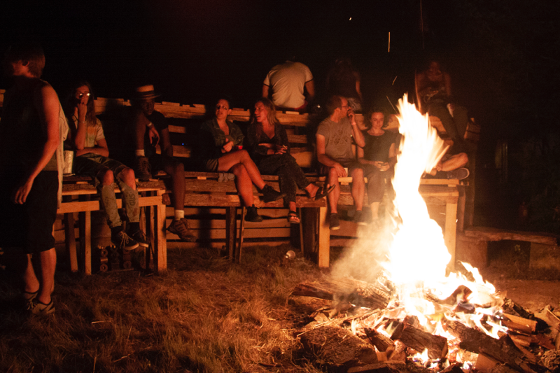 The fire at Chin Up 2018. Photo by Jaz Farndon