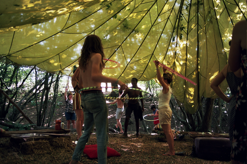 Hula hooping at Chin Up 2018. Photo by Joshua Jolly